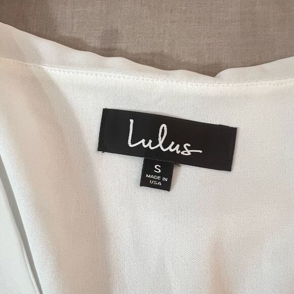 Lulu’s Far Wanderings Ivory Long Sleeve Shift Dress size small - Picture 11 of 14